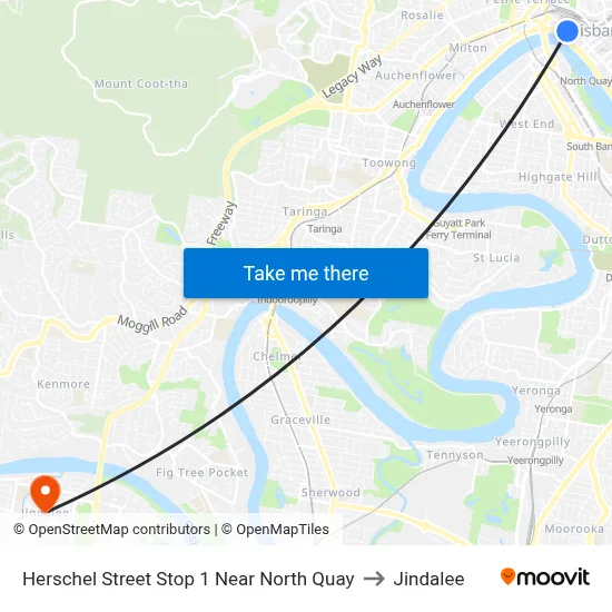 Herschel Street Stop 1 Near North Quay to Jindalee map