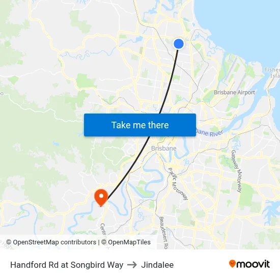 Handford Rd at Songbird Way to Jindalee map
