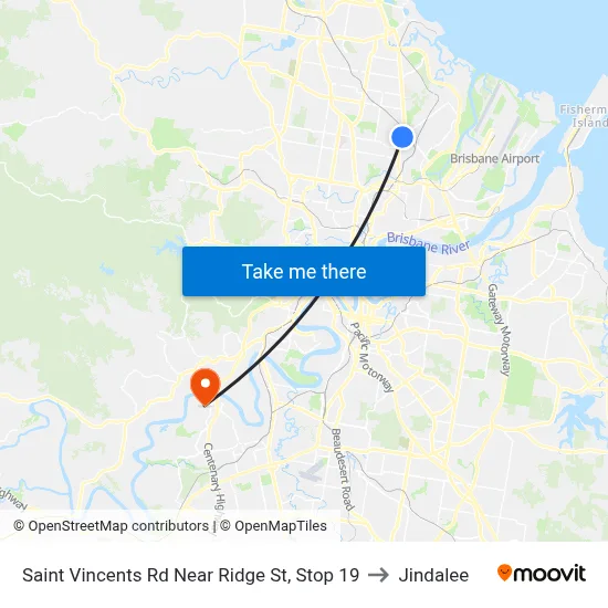 Saint Vincents Rd Near Ridge St, Stop 19 to Jindalee map