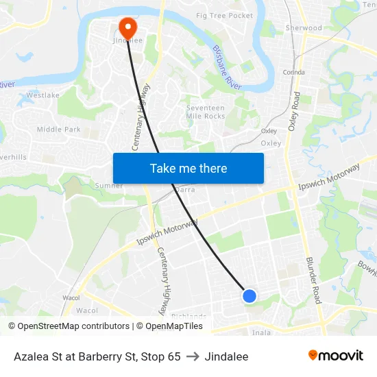 Azalea St at Barberry St, Stop 65 to Jindalee map