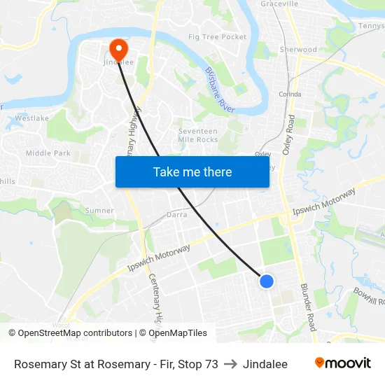 Rosemary St at Rosemary - Fir, Stop 73 to Jindalee map