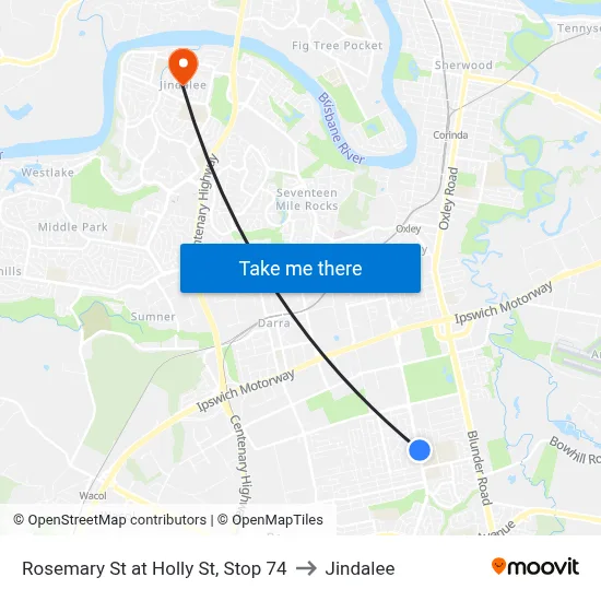 Rosemary St at Holly St, Stop 74 to Jindalee map