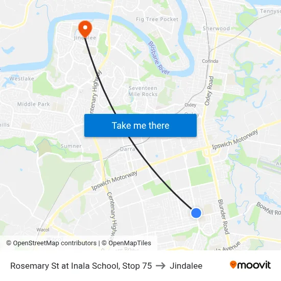 Rosemary St at Inala School, Stop 75 to Jindalee map