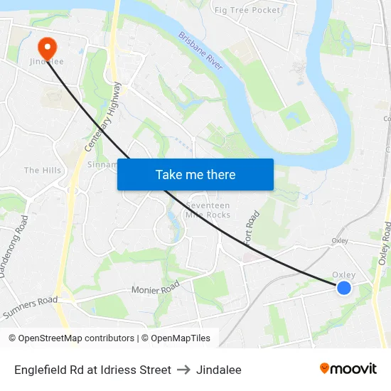 Englefield Rd at Idriess Street to Jindalee map