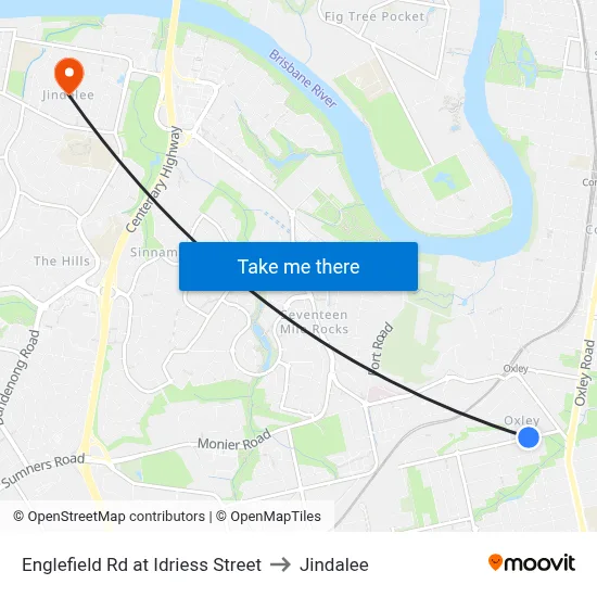Englefield Rd at Idriess Street to Jindalee map