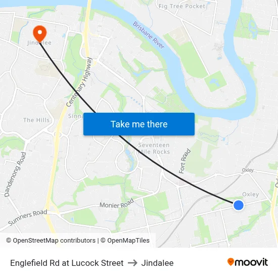 Englefield Rd at Lucock Street to Jindalee map