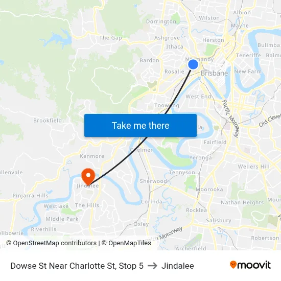 Dowse St Near Charlotte St, Stop 5 to Jindalee map