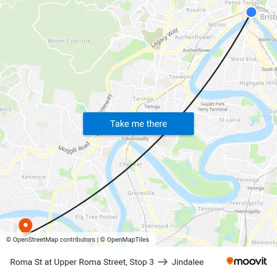 Roma St at Upper Roma Street, Stop 3 to Jindalee map