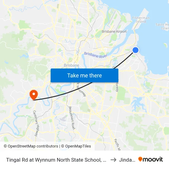 Tingal Rd at Wynnum North State School, Stop 10/5 to Jindalee map