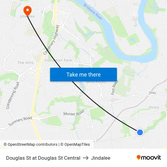 Douglas St at Douglas St Central to Jindalee map