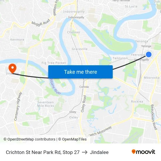 Crichton St Near Park Rd, Stop 27 to Jindalee map