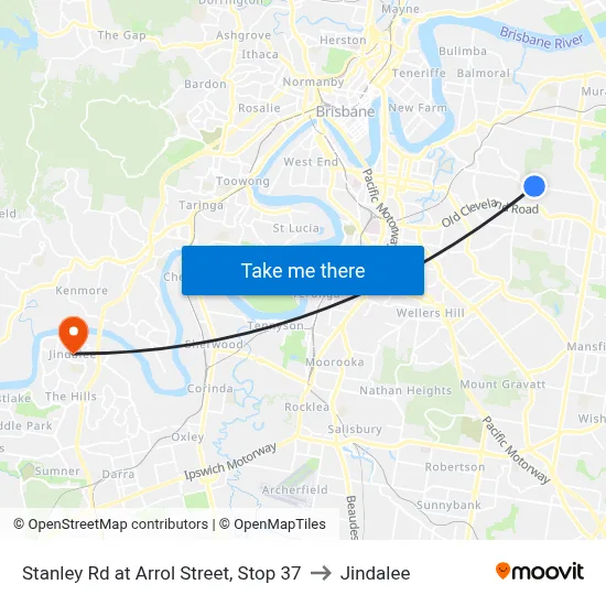 Stanley Rd at Arrol Street, Stop 37 to Jindalee map