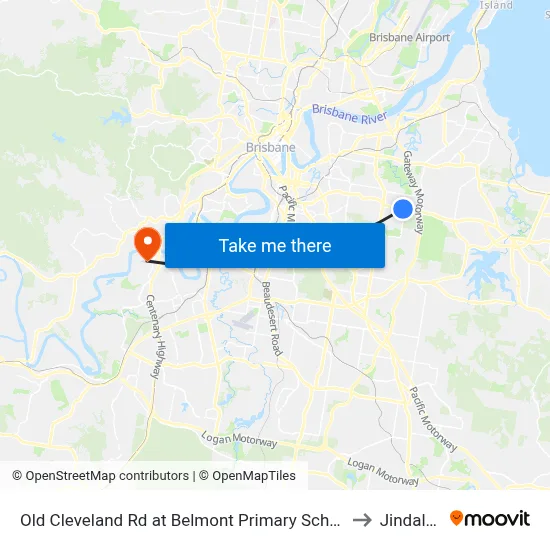 Old Cleveland Rd at Belmont Primary School to Jindalee map