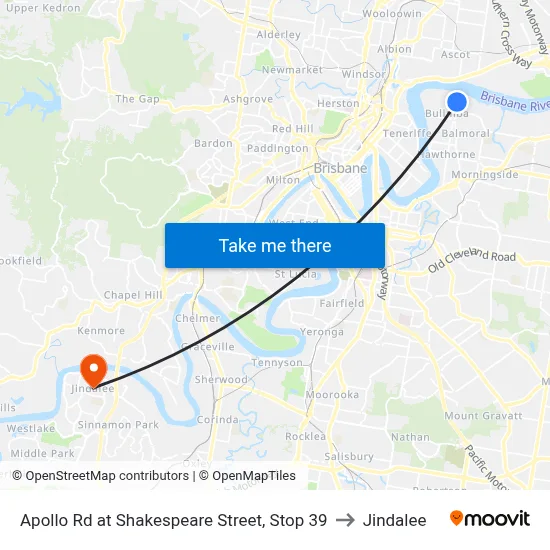 Apollo Rd at Shakespeare Street, Stop 39 to Jindalee map