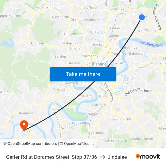 Gerler Rd at Dorames Street, Stop 37/36 to Jindalee map