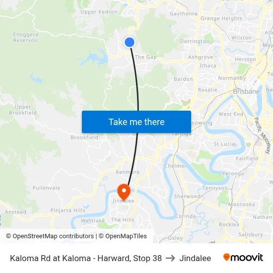 Kaloma Rd at Kaloma - Harward, Stop 38 to Jindalee map