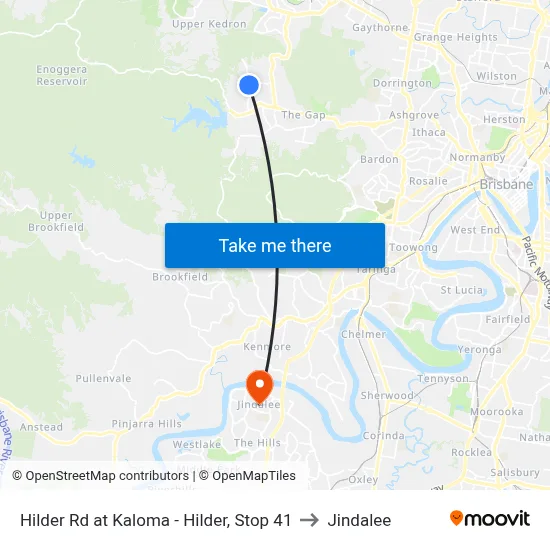 Hilder Rd at Kaloma - Hilder, Stop 41 to Jindalee map