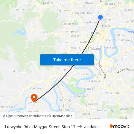 Lutwyche Rd at Maygar Street, Stop 17 to Jindalee map