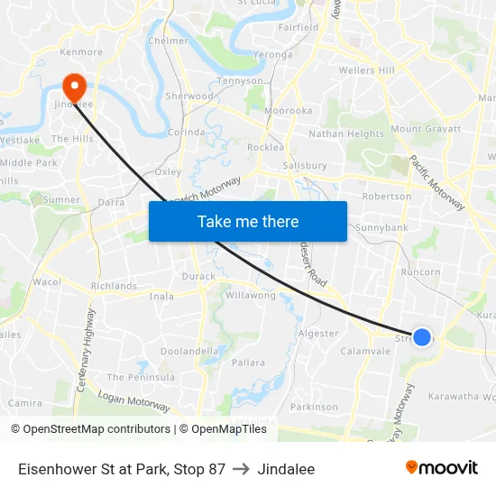 Eisenhower St at Park, Stop 87 to Jindalee map
