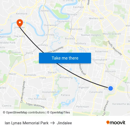 Ian Lynas Memorial Park to Jindalee map