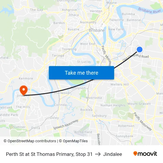 Perth St at St Thomas Primary, Stop 31 to Jindalee map