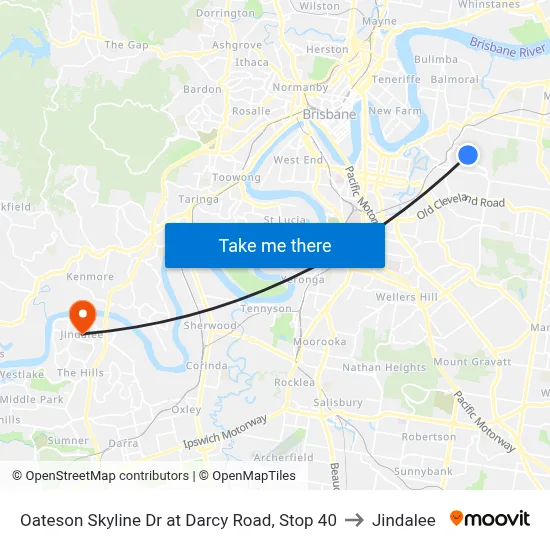 Oateson Skyline Dr at Darcy Road, Stop 40 to Jindalee map
