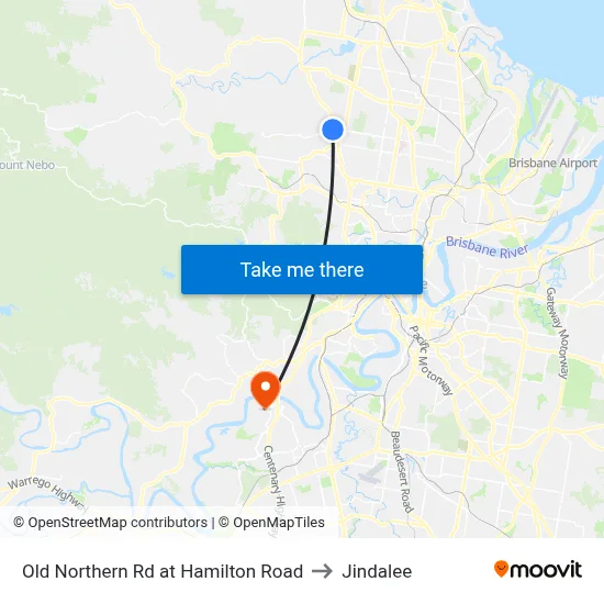 Old Northern Rd at Hamilton Road to Jindalee map