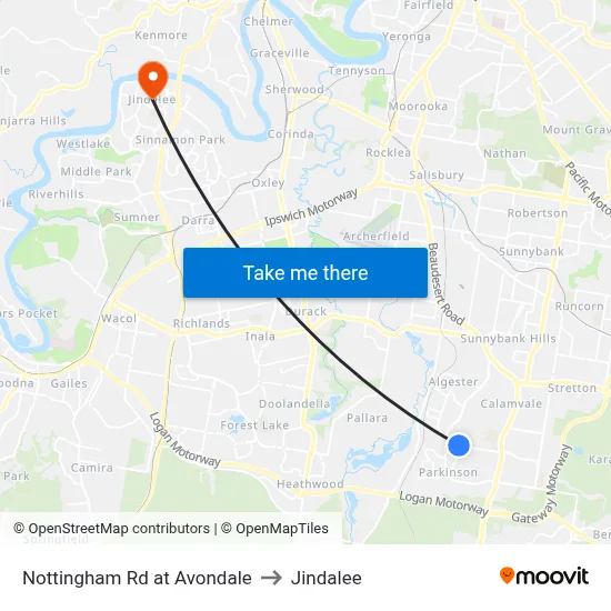 Nottingham Rd at Avondale to Jindalee map
