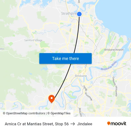 Arnica Cr at Mantias Street, Stop 56 to Jindalee map