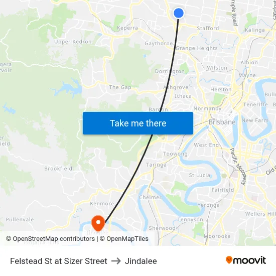 Felstead St at Sizer Street to Jindalee map