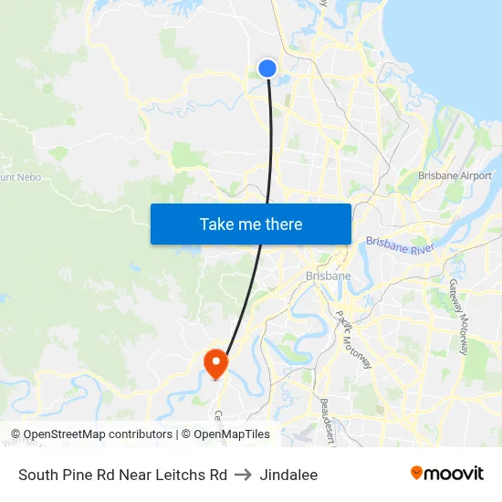 South Pine Rd Near Leitchs Rd to Jindalee map