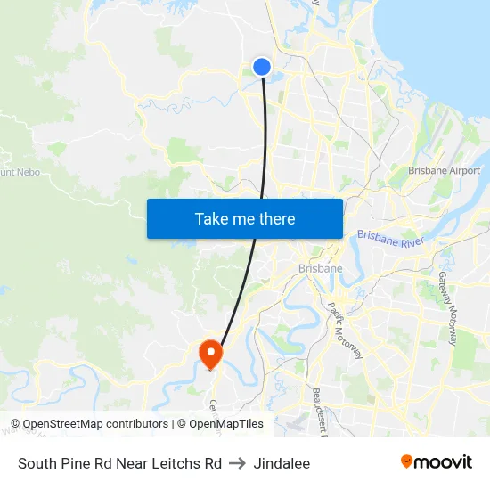 South Pine Rd Near Leitchs Rd to Jindalee map