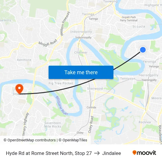 Hyde Rd at Rome Street North, Stop 27 to Jindalee map