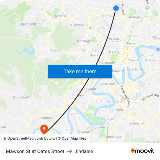 Mawson St at Oates Street to Jindalee map