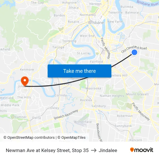 Newman Ave at Kelsey Street, Stop 35 to Jindalee map