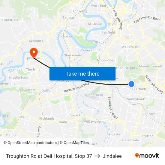 Troughton Rd at Qeii Hospital, Stop 37 to Jindalee map