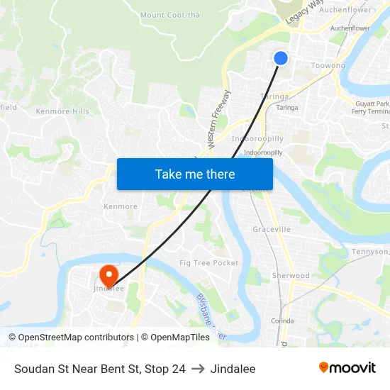 Soudan St Near Bent St, Stop 24 to Jindalee map