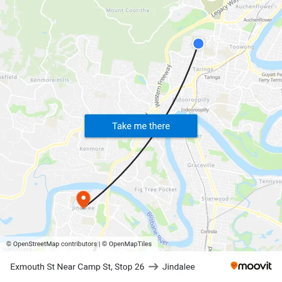 Exmouth St Near Camp St, Stop 26 to Jindalee map