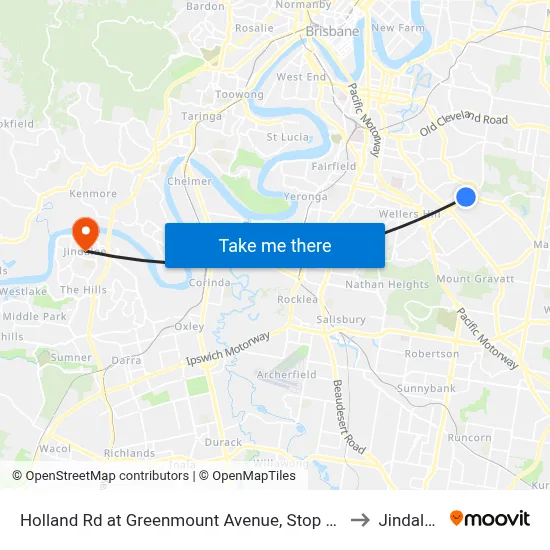 Holland Rd at Greenmount Avenue, Stop 45 to Jindalee map