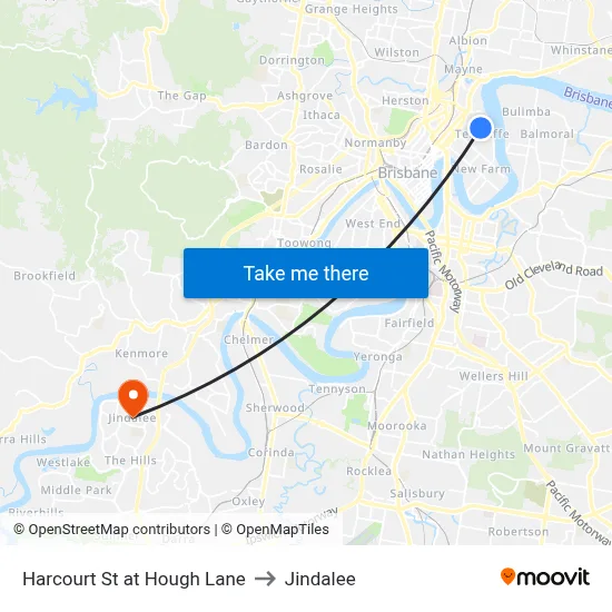 Harcourt St at Hough Lane to Jindalee map