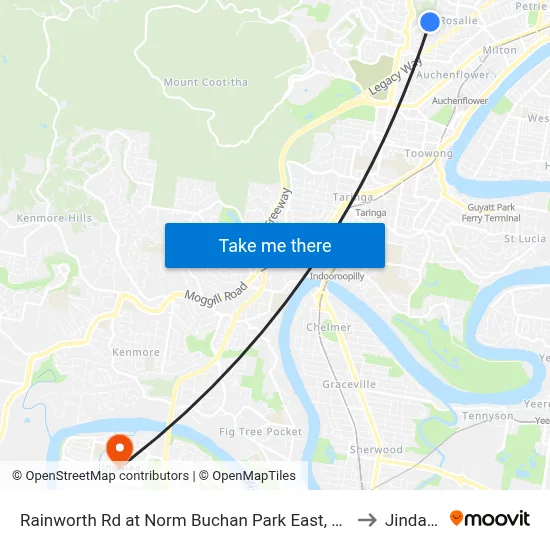 Rainworth Rd at Norm Buchan Park East, Stop 12 to Jindalee map