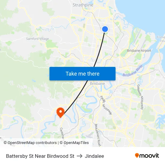 Battersby St Near Birdwood St to Jindalee map