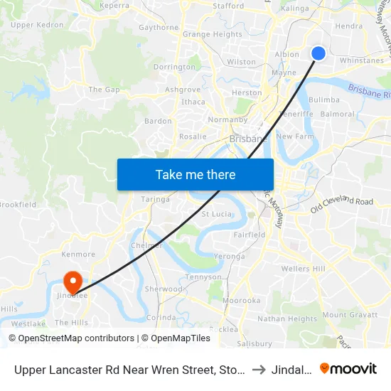 Upper Lancaster Rd Near Wren Street, Stop 25 to Jindalee map