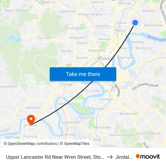 Upper Lancaster Rd Near Wren Street, Stop 25 to Jindalee map