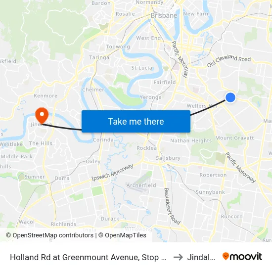 Holland Rd at Greenmount Avenue, Stop 45 to Jindalee map