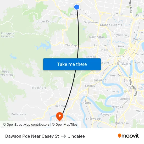 Dawson Pde Near Casey St to Jindalee map