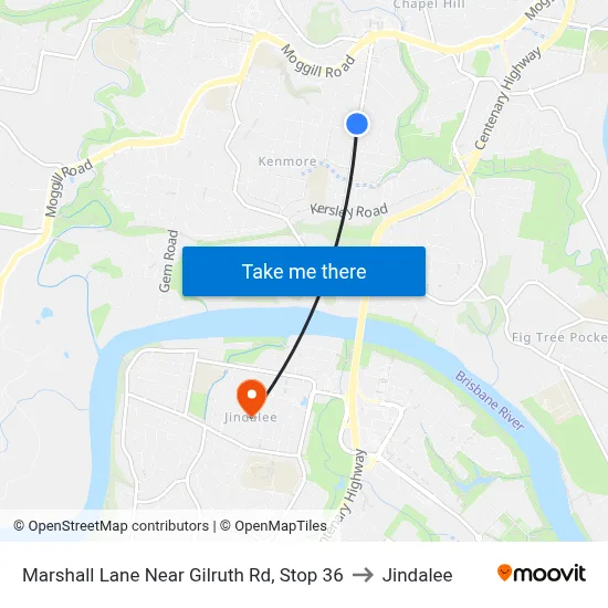 Marshall Lane Near Gilruth Rd, Stop 36 to Jindalee map