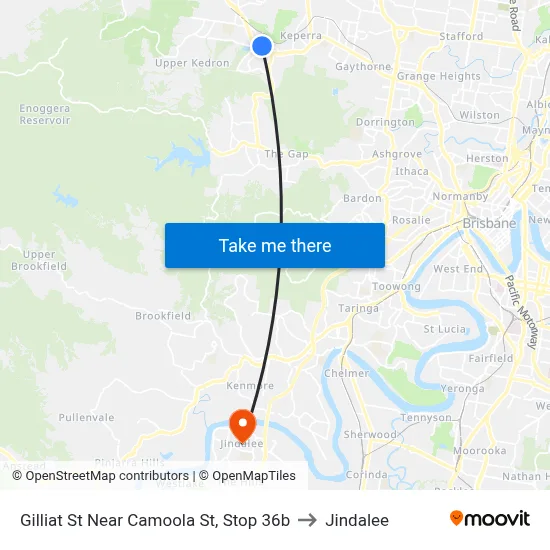 Gilliat St Near Camoola St, Stop 36b to Jindalee map