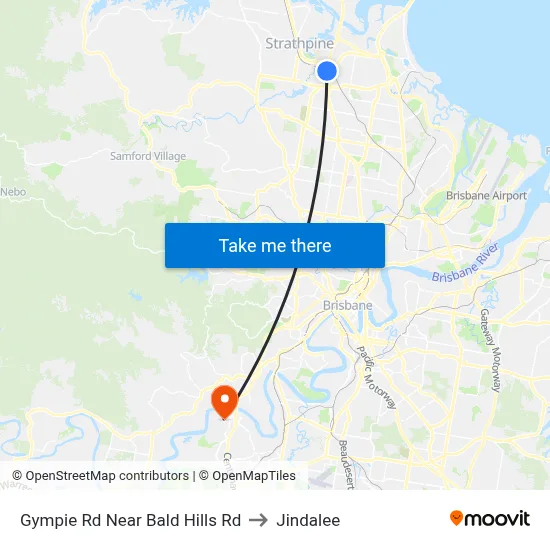 Gympie Rd Near Bald Hills Rd to Jindalee map