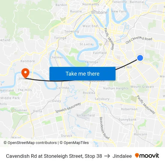 Cavendish Rd at Stoneleigh Street, Stop 38 to Jindalee map
